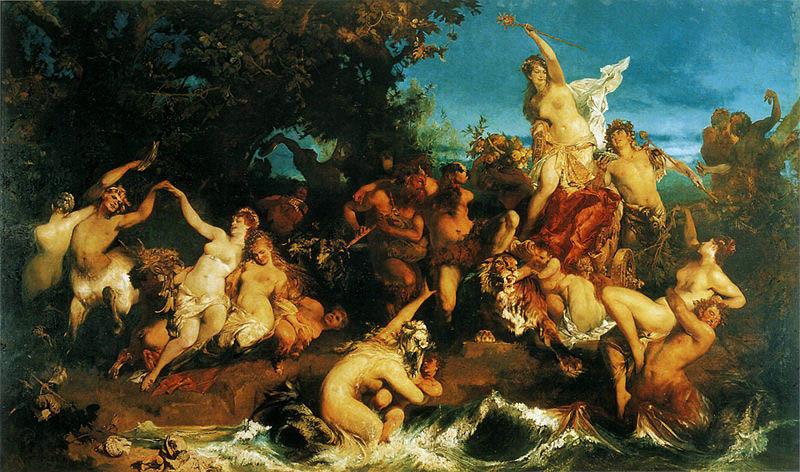 Hans Makart Der Triumph der Ariadne, Entwurf fxr den Vorhang der Komischen Oper im Ringtheater in Wien.